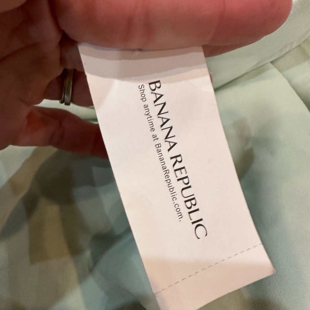 Banana Republic light green asymmetrical midi skirt - Picture 4 of 6